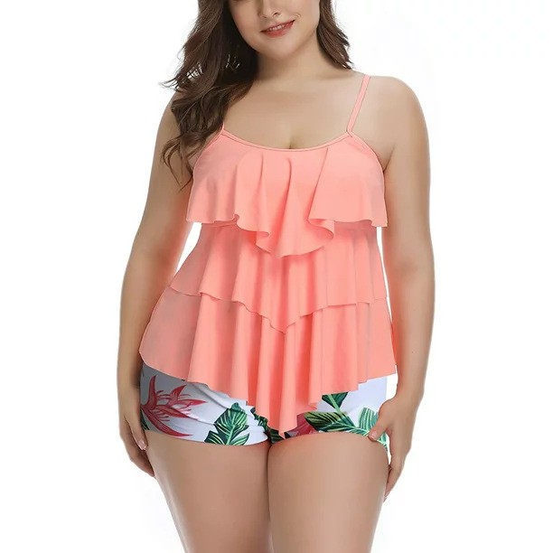 Tankini Woman Bikini Floral Pr - Shorts ulasan dan harga
