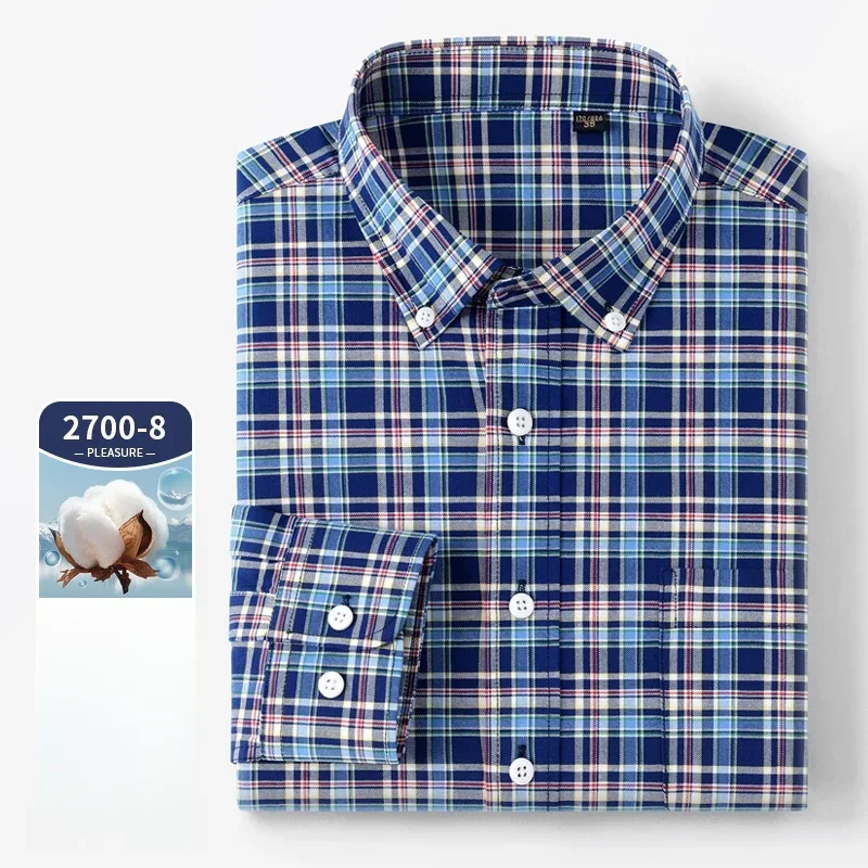 High Quality Long sleeve Shirt - Oxford Cotton Casual Shirt Business ulasan dan harga
