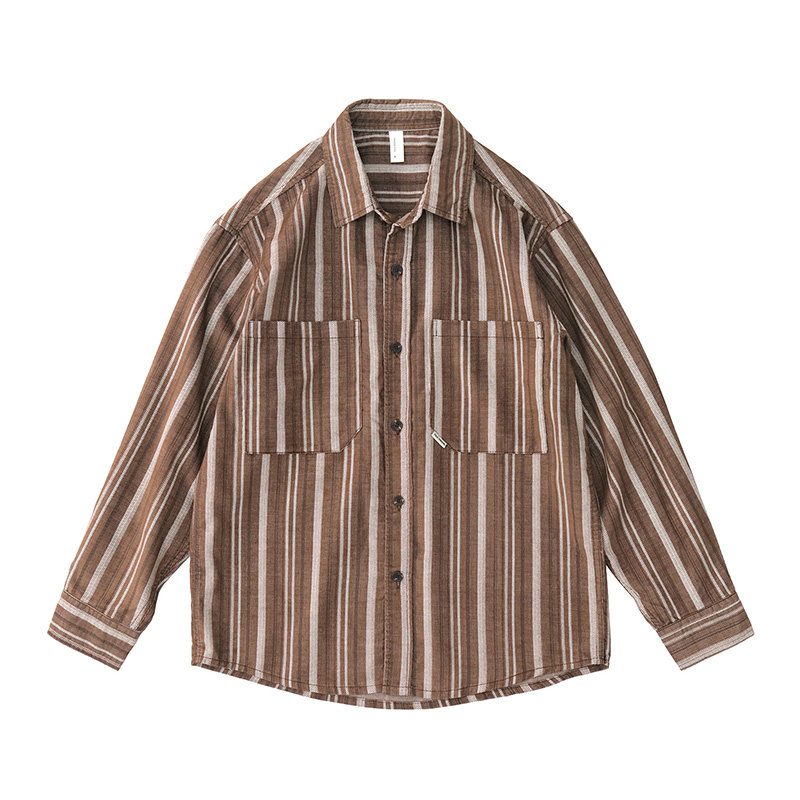 Men Japanese Vintage Artistic  - Corduroy Button Up Shirt Men ulasan dan harga