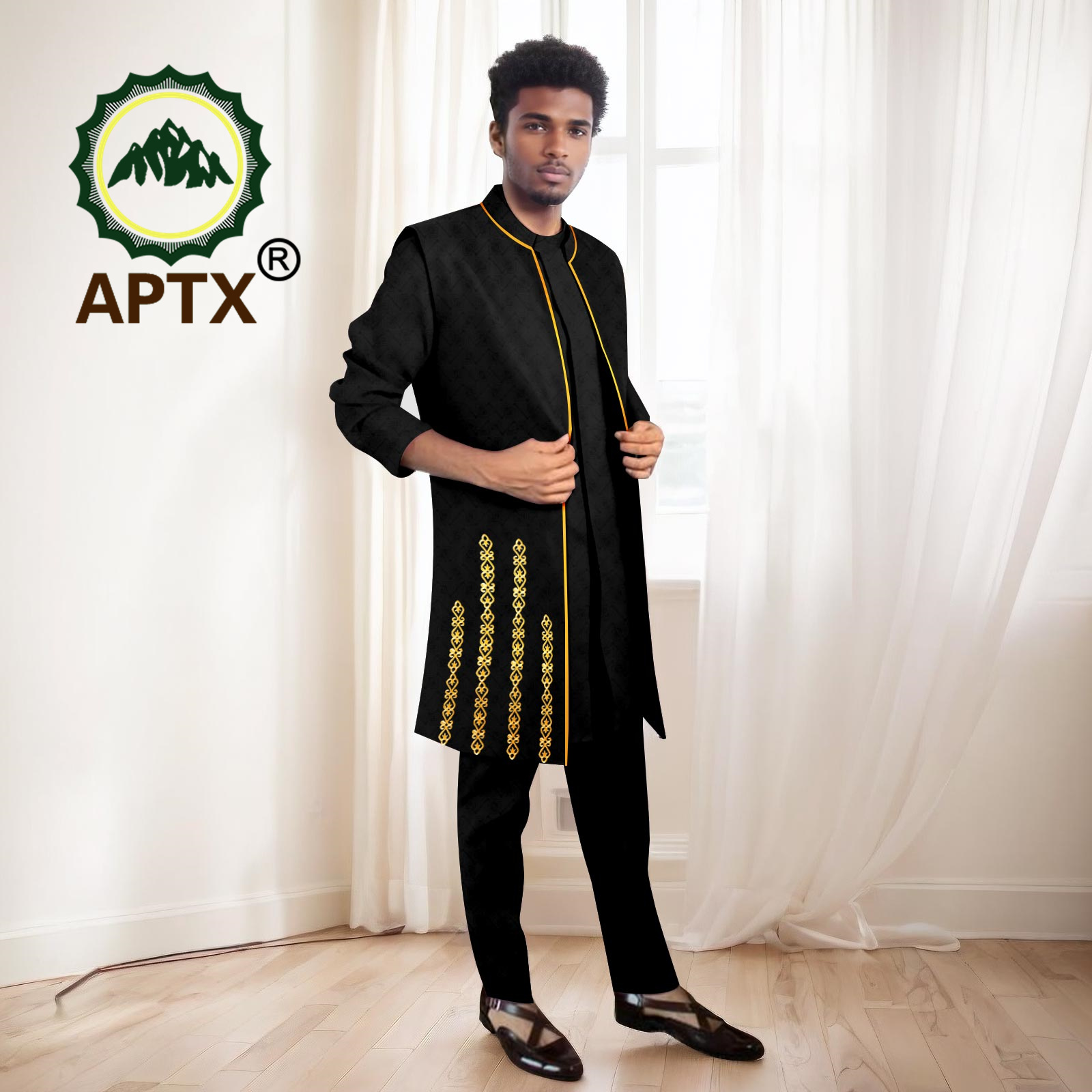 African Men Suits High Quality - Mandarin Collar Formal Shirt Slim Fit ulasan dan harga