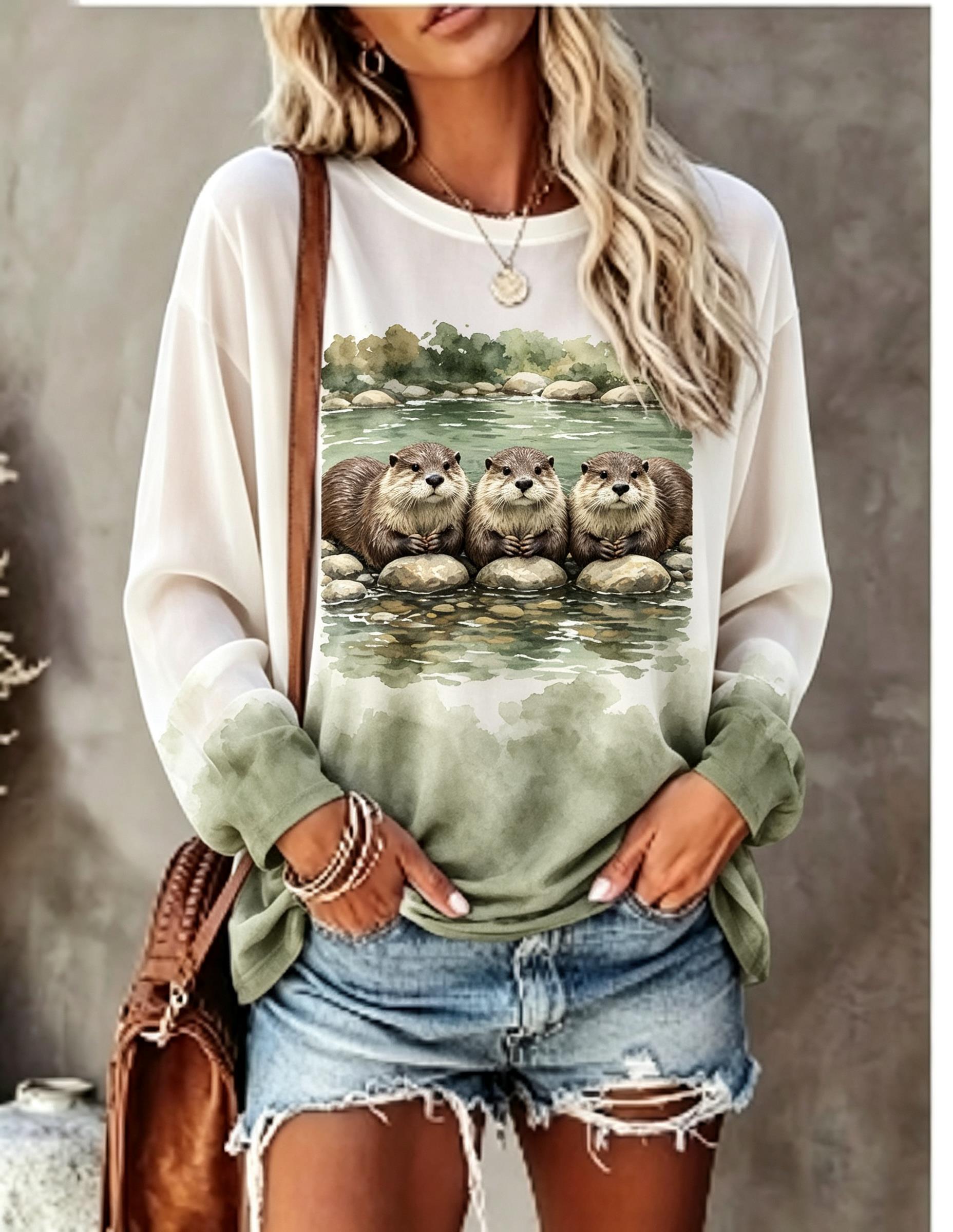 Women Long Sleeve T Shirt Cute - T-Shirts ulasan dan harga
